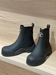 Colestore Louis Vuitton LV Logo Boots Leather Full Black  - 2
