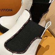 Colestore Louis Vuitton LV Logo Boots Leather White  - 6