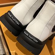 Colestore Louis Vuitton LV Logo Boots Leather White  - 4