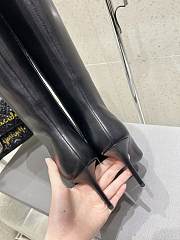 Colestore Balenciaga Leather Zip High Boots Black  - 4