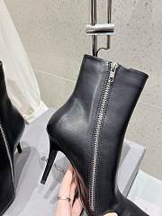 Colestore Balenciaga Pointed Toe High Heel Zip Boot Black - 2