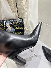 Colestore Balenciaga Pointed Toe High Heel High Boot Black - 5