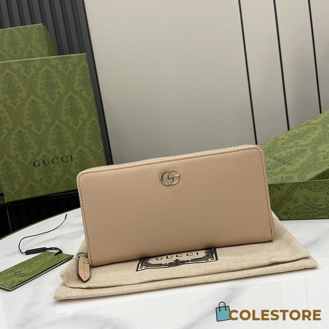 Colestore Gucci Wallet Long Leather Beige19 x 10 x 2.5 cm - 1