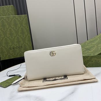 Colestore Gucci Wallet Long Leather White 19 x 10 x 2.5 cm