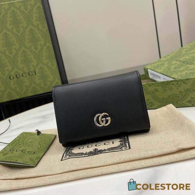 Colestore Gucci Wallet Leather Black 7.5 x 11 x 2 cm - 1