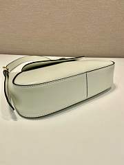 Colestore Prada Logo Plaque Foldover Top Shoulder Bag White 25 x 5.5 cm - 5