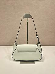 Colestore Prada Logo Plaque Foldover Top Shoulder Bag White 25 x 5.5 cm - 4