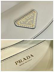Colestore Prada Logo Plaque Foldover Top Shoulder Bag White 25 x 5.5 cm - 2