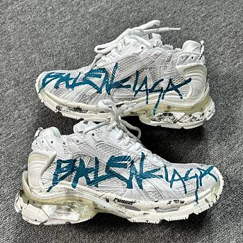 Colestore Balenciaga baskets Graffiti Runner Blue 