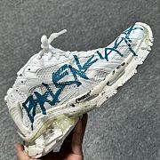 Colestore Balenciaga baskets Graffiti Runner Blue  - 4