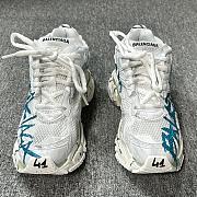 Colestore Balenciaga baskets Graffiti Runner Blue  - 2