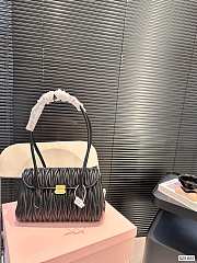 Colestore Miu Miu Matelassé Nappa Leather Shoulder Bag Women Black 28 x 17 cm  - 1