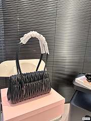 Colestore Miu Miu Matelassé Nappa Leather Shoulder Bag Women Black 28 x 17 cm  - 5