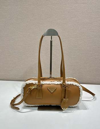 Colestore Prada medium shearling leather tote Bag 27 x 12 x 6cm