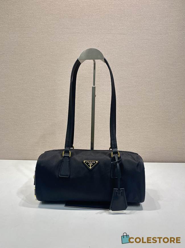 Colestore Prada Re-Nylon and leather medium top-handle bag with padlock Black 29 x 12.5 x 10cm - 1