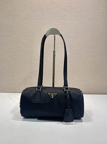 Colestore Prada Re-Nylon and leather medium top-handle bag with padlock Black 29 x 12.5 x 10cm