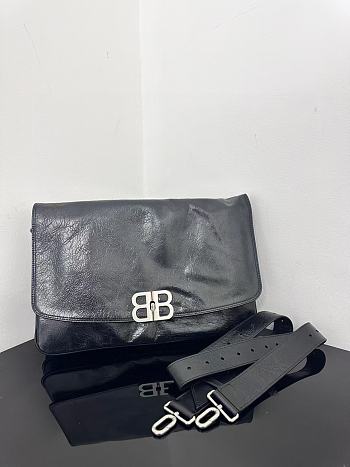 Colestore Balenciaga Women's Bb Soft Large Flap Bag in Black 36cm*23.8cm*3cm