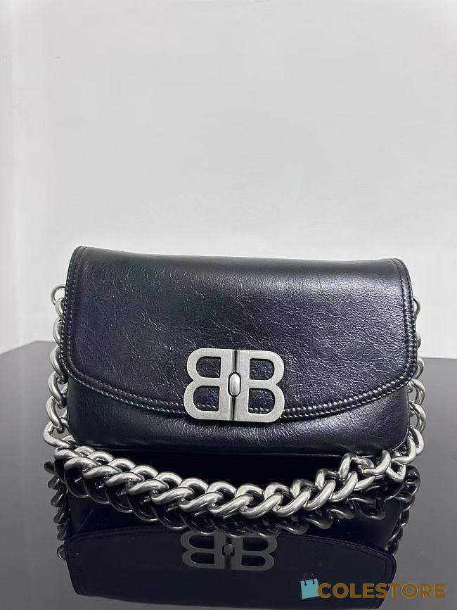 Colestore Balenciaga Women's Bb Soft Flap Bag in Black 14cm*23cm*3cm - 1