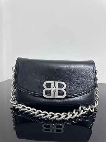 Colestore Balenciaga Women's Bb Soft Flap Bag in Black 14cm*23cm*3cm