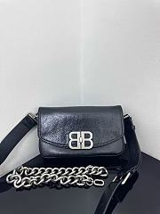 Colestore Balenciaga Women's Bb Soft Flap Bag in Black 14cm*23cm*3cm - 2