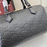 Colestore GUCCI GG Emblem Top Handle Bag Black 25.5 x 16 x 14 cm - 5