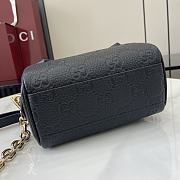 Colestore GUCCI GG Emblem Small Top Handle Bag Black 16.5 x 10 x 8cm - 4