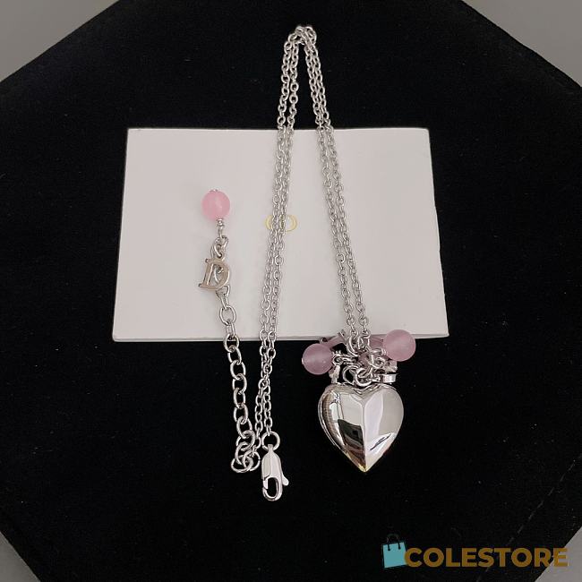 Colestore Dior Heart Necklace Silver  - 1