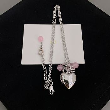 Colestore Dior Heart Necklace Silver 