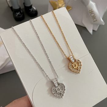 Colestore Dior Heart Necklace Silver / Gold
