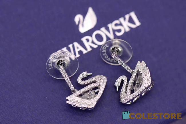 Colestore Swarovski Dancing Swan Necklace Silver - 1