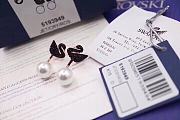 Colestore Swarovski Dancing Swan Earrings Black/ Silver  - 3