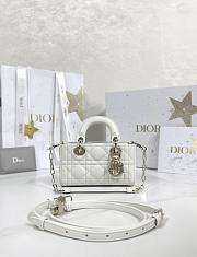 Colestore Dior D-Joy Micro Bag White Silver Hardware 16 x 9 x 5 cm - 1