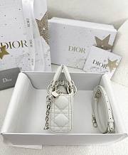 Colestore Dior D-Joy Micro Bag White Silver Hardware 16 x 9 x 5 cm - 6