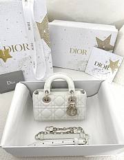 Colestore Dior D-Joy Micro Bag White Silver Hardware 16 x 9 x 5 cm - 3