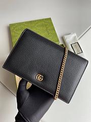 Colestore Gucci GG Marmont leather mini chain WOC Black 20x12.5x4cm - 6