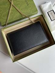 Colestore Gucci GG Marmont leather mini chain WOC Black 20x12.5x4cm - 4