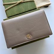 Colestore Gucci GG Marmont leather mini chain WOC Beige 20x12.5x4cm - 5