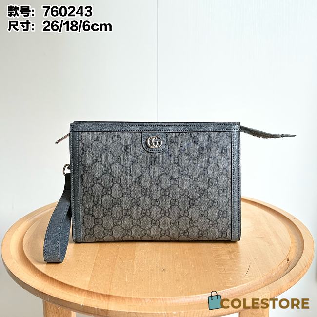 Colestore Gucci Ophidia Gg Supreme canvas pouch Black 26x18x6cm - 1