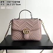 Colestore Gucci GG Marmont Top Handle Bag Beige 26.5x 20x 9cm - 1