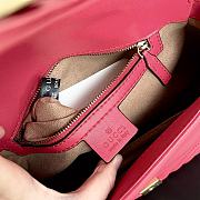 Colestore Gucci GG Marmont Top Handle Bag Red 26.5x 20x 9cm - 3