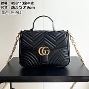 Colestore Gucci GG Marmont Top Handle Bag Black 26.5x 20x 9cm - 1