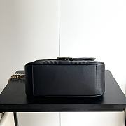 Colestore Gucci GG Marmont Top Handle Bag Black 26.5x 20x 9cm - 3