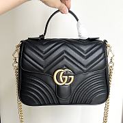 Colestore Gucci GG Marmont Top Handle Bag Black 26.5x 20x 9cm - 2
