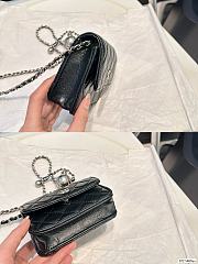 Colestore Chanel 21S Camelia Card Holder w/ Chain Black 12 x 10 cm - 6