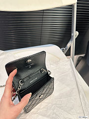 Colestore Chanel 21S Camelia Card Holder w/ Chain Black 12 x 10 cm - 5