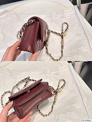 Colestore Chanel 21S Camelia Card Holder w/ Chain Rouge 12 x 10 cm - 6