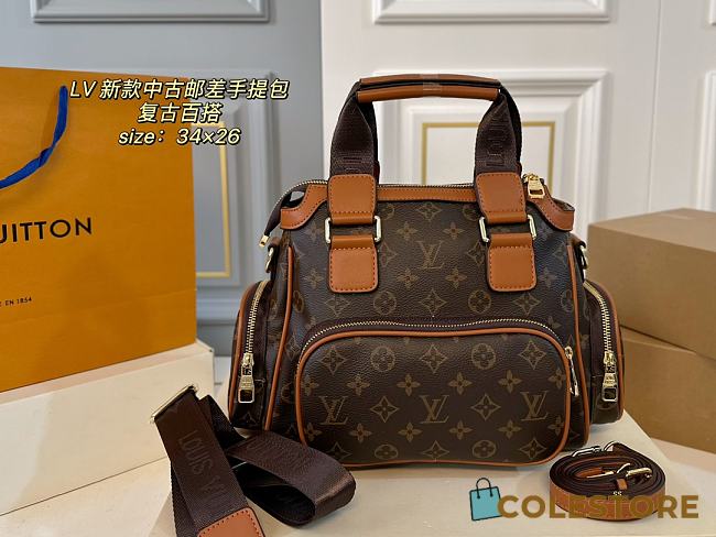 Colestore Louis Vuitton Handbag Dark Brown 34 x 26 cm - 1