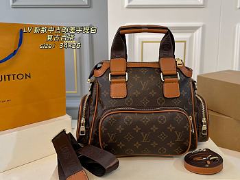 Colestore Louis Vuitton Handbag Dark Brown 34 x 26 cm