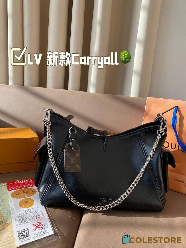 Colestore Louis Vuitton CarryAll Leather Black 29*19 cm - 1