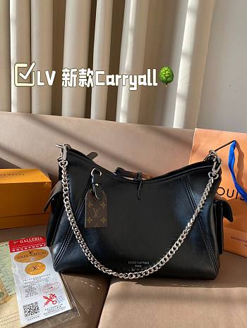 Colestore Louis Vuitton CarryAll Leather Black 29*19 cm